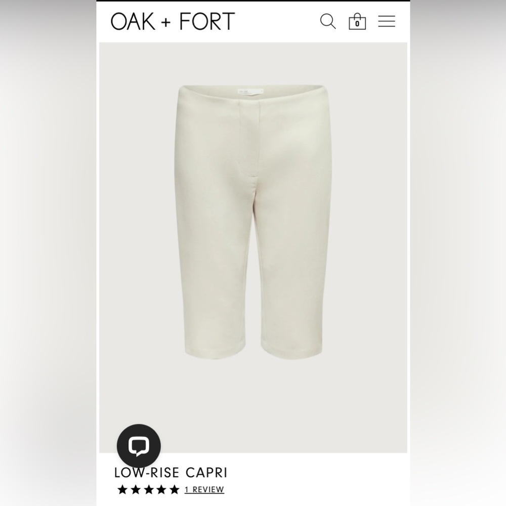 NWT OAK + FORT Low-Rise Capris